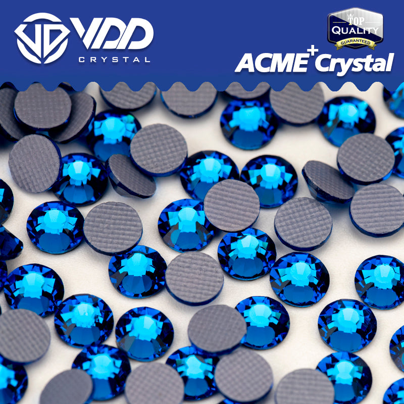 VDD 029 Capri Blue  ACME+Series AAAAA Top Quality Hot-Fix Glass Crystal Rhinestones Flatback Strass Stones