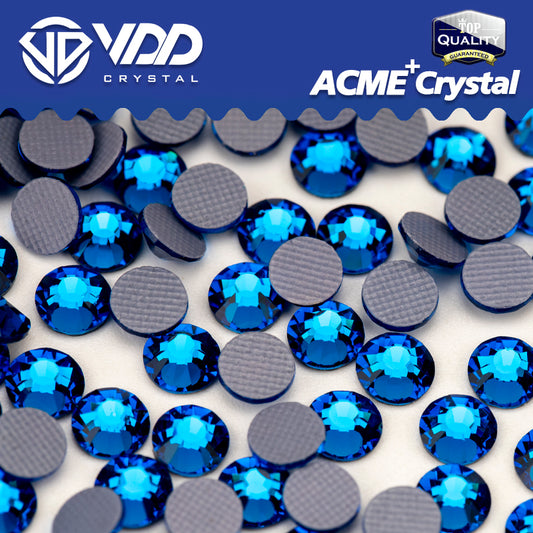 VDD 029 Capri Blue  ACME+Series AAAAA Top Quality Hot-Fix Glass Crystal Rhinestones Flatback Strass Stones