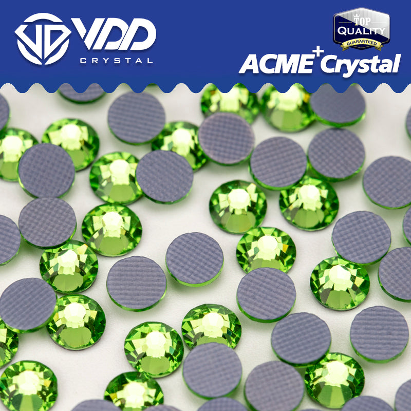 VDD 019 Peridot  ACME+Series AAAAA Top Quality Hot-Fix Glass Crystal Rhinestones Flatback Strass Stones