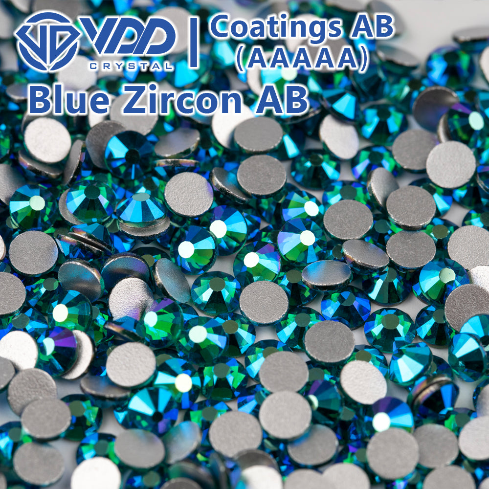 VDD 091 Blue Zircon AB Ocean Series High Quality Non-hotfix Glass Crystal Rhinestones Flatback Strass Stones