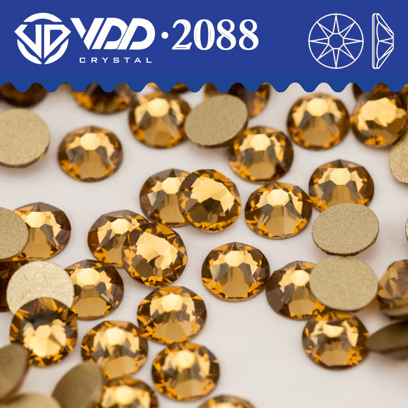 VDD 007	Lt.Colorado Topaz SS16-SS30 High Quality AAAAA 2088 8 Big 8 Small Rhinestone Flatback Glitter Stone Crafts Nail Art Accessories