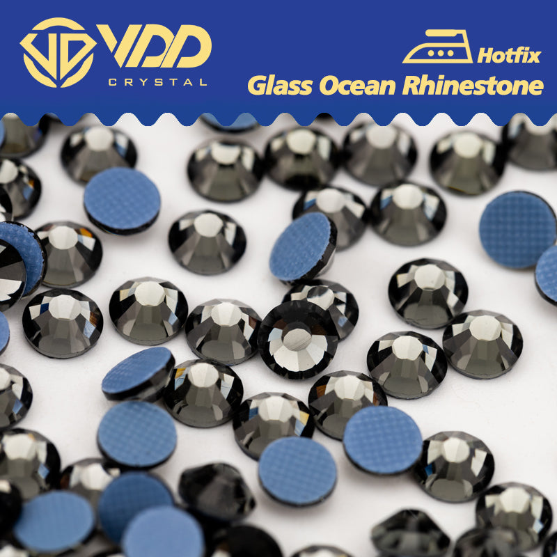 VDD 003 Jet Ocean Series High Quality  Hot-Fix Glass Crystal Rhinestones Flatback Strass Stones