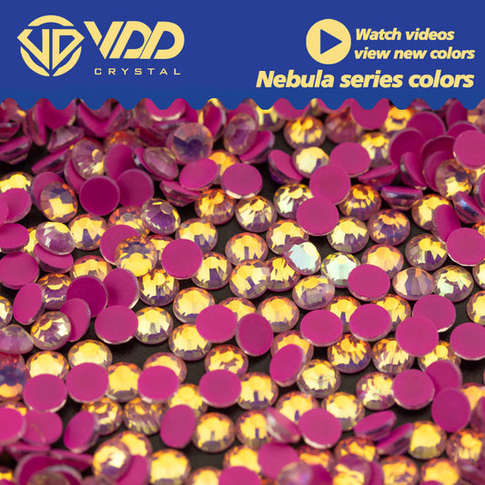 VDD 402 Rose Nebula Ocean  Series High Quality Non-hotfix Glass Crystal Rhinestones Flatback Strass Stones