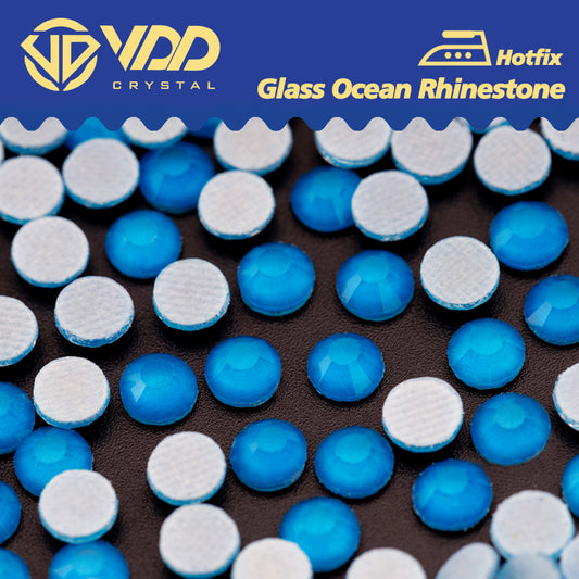 VDD 284 M Blue Ocean Series High Quality  Hot-Fix Glass Crystal Rhinestones Flatback Strass Stones