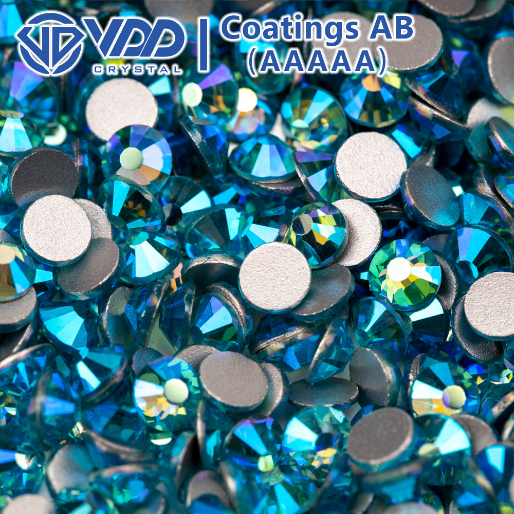 VDD  075 Aquamarine AB  Ocean Series High Quality Non-hotfix Glass Crystal Rhinestones Flatback Strass Stones