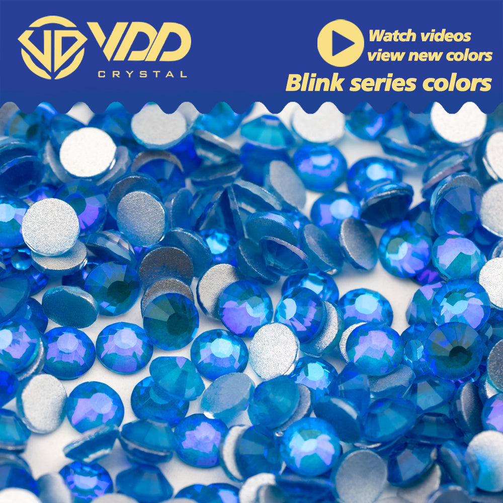 VDD 464 Blink-Sapphire Ocean  Series High Quality Non-hotfix Glass Crystal Rhinestones Flatback Strass Stones