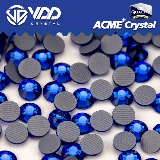 VDD 030 Sapphire  ACME+Series AAAAA Top Quality Hot-Fix Glass Crystal Rhinestones Flatback Strass Stones