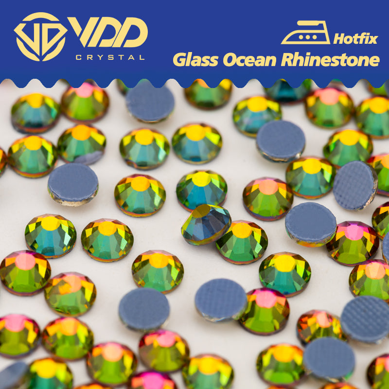 VDD 039 Vitrail Medium Ocean Series High Quality  Hot-Fix Glass Crystal Rhinestones Flatback Strass Stones