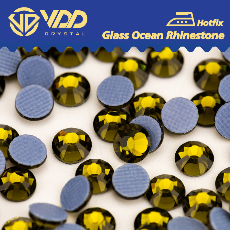 VDD 021 Olivine Ocean Series High Quality  Hot-Fix Glass Crystal Rhinestones Flatback Strass Stones