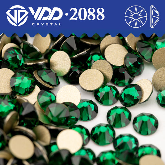 VDD 022 Emerald SS16-SS30 High Quality AAAAA 2088 8 Big 8 Small Rhinestone Flatback Glitter Stone Crafts Nail Art Accessories