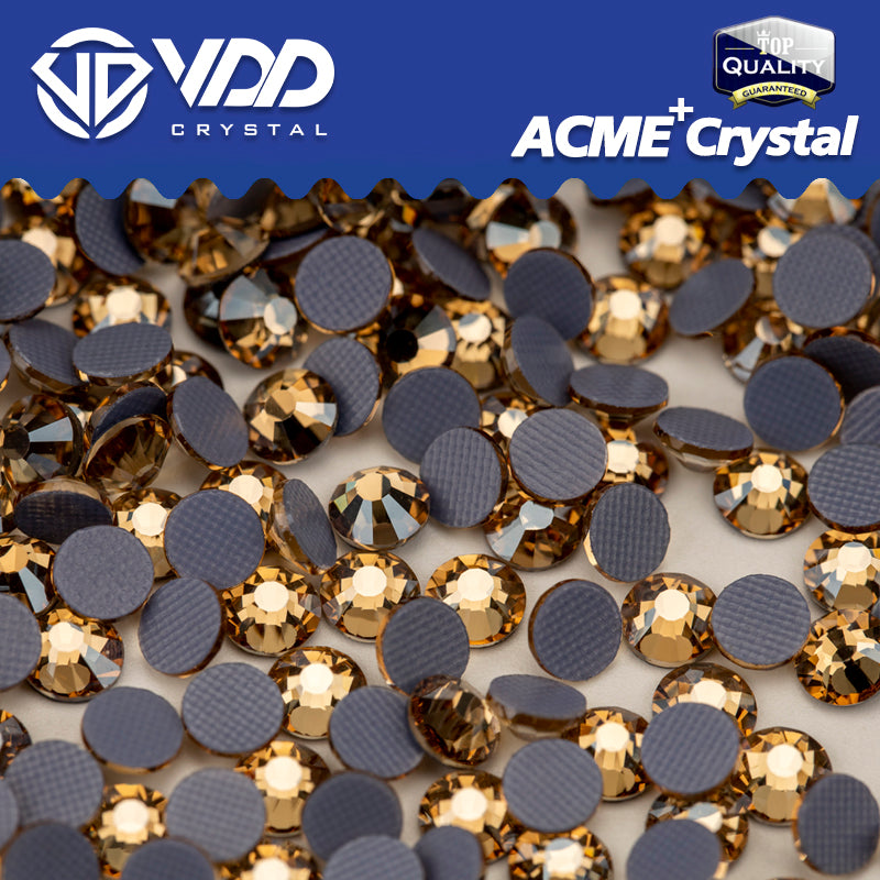 VDD 058 Golden Shadow  ACME+Series AAAAA Top Quality Hot-Fix Glass Crystal Rhinestones Flatback Strass Stones