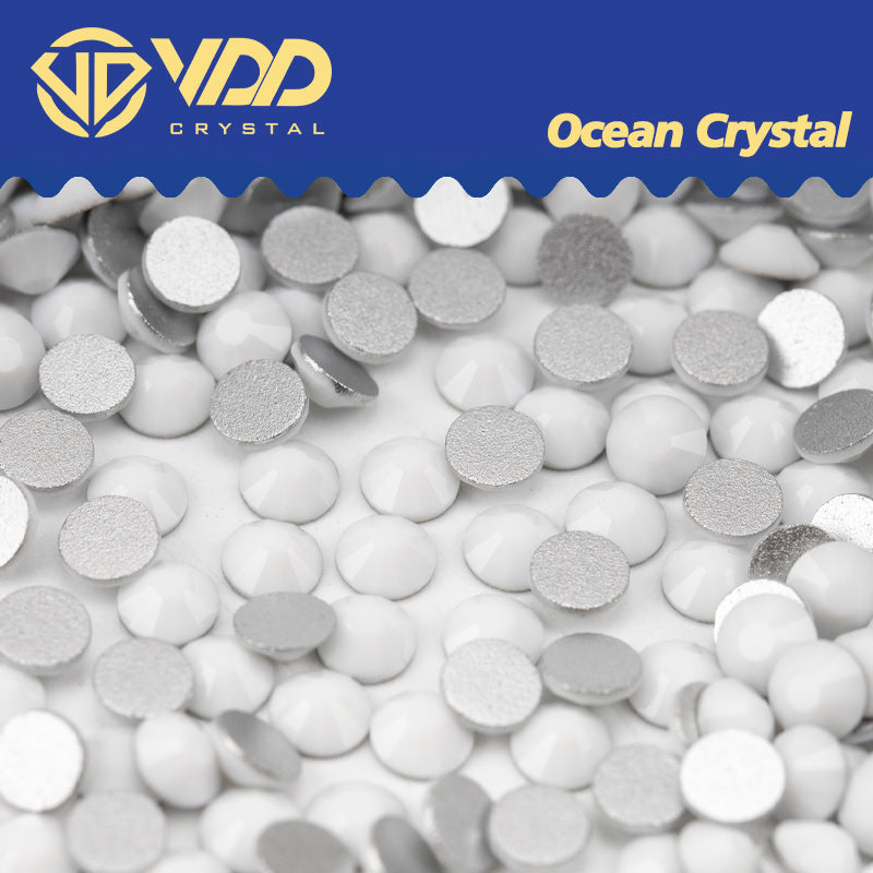 VDD 048 Chalk White  Ocean Series High Quality Non-hotfix Glass Crystal Rhinestones Flatback Strass Stones