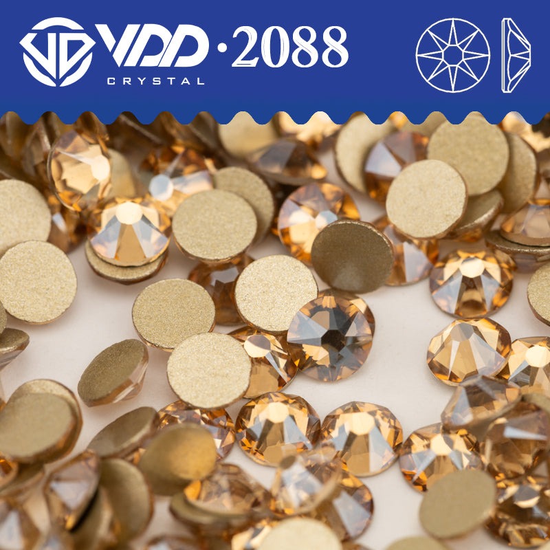 VDD 058 Golden Shadow SS16-SS30 High Quality AAAAA 2088 8 Big 8 Small Rhinestone Flatback Glitter Stone Crafts Nail Art Accessories