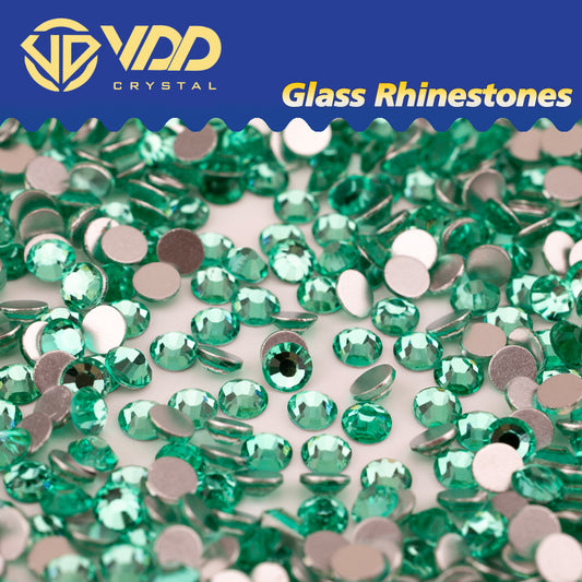 VDD 132 Mint Ocean Series High Quality Non-hotfix Glass Crystal Rhinestones Flatback Strass Stones