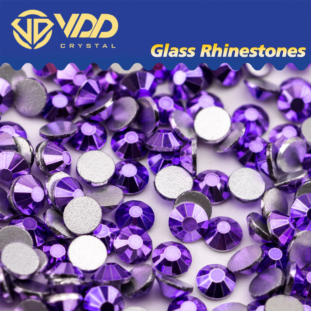 VDD 181 Metallic Violet  Ocean Series High Quality Non-hotfix Glass Crystal Rhinestones Flatback Strass Stones