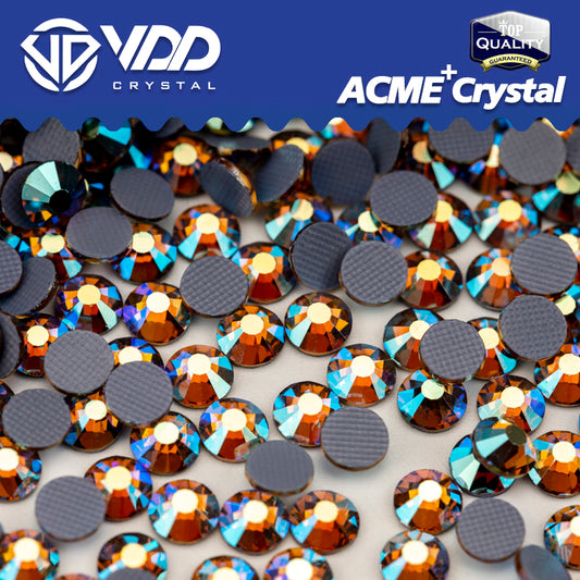 VDD 080 Lt.C.Topaz AB ACME+Series AAAAA Top Quality Hot-Fix Glass Crystal Rhinestones Flatback Strass Stones