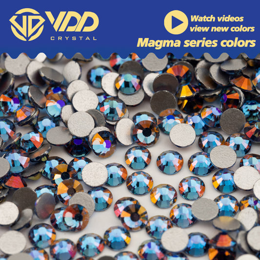 VDD 354 Magma Light Blue Ocean Series High Quality Non-hotfix Glass Crystal Rhinestones Flatback Strass Stones