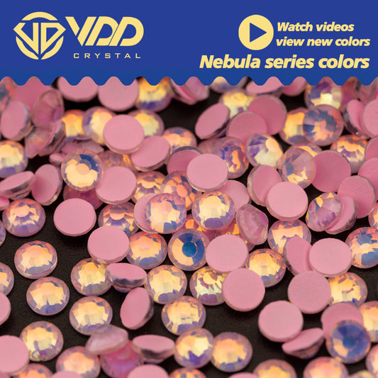 VDD 401 Pink Nebula Ocean  Series High Quality Non-hotfix Glass Crystal Rhinestones Flatback Strass Stones