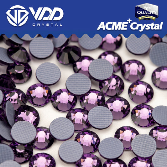 VDD 035 Tanzanite  ACME+Series AAAAA Top Quality Hot-Fix Glass Crystal Rhinestones Flatback Strass Stones