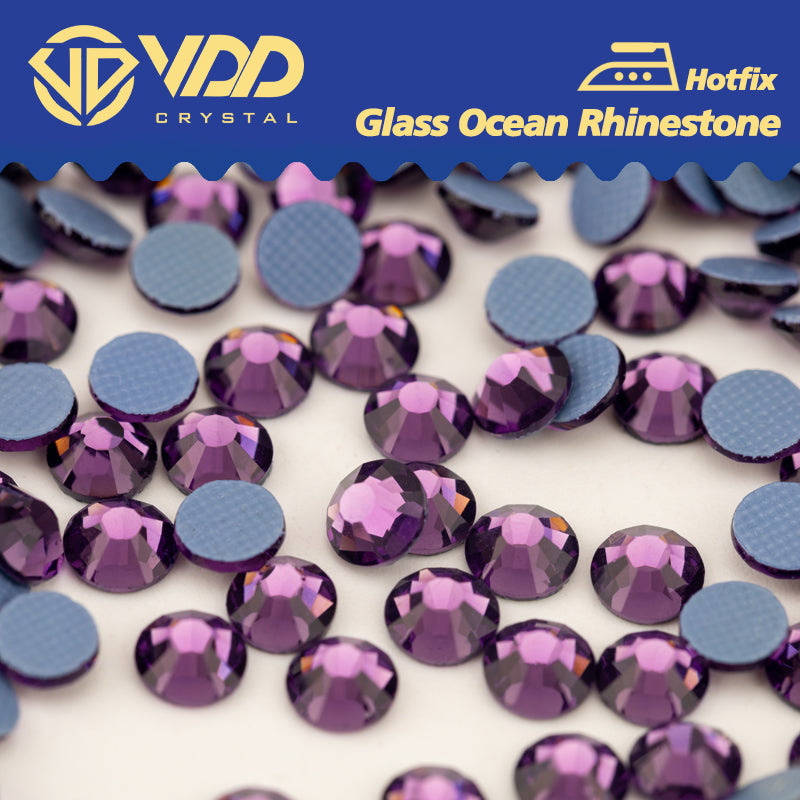 VDD 035 Tanzanite Ocean Series High Quality  Hot-Fix Glass Crystal Rhinestones Flatback Strass Stones