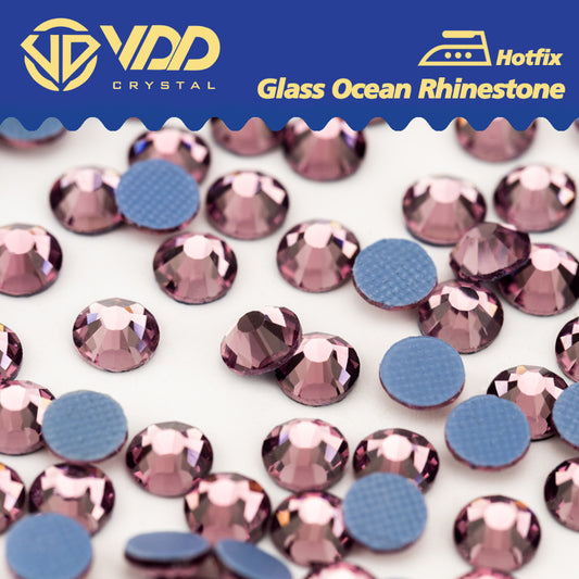 VDD 032 Lt.Amethyst Ocean Series High Quality  Hot-Fix Glass Crystal Rhinestones Flatback Strass Stones