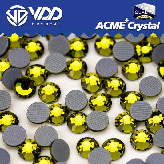 VDD 021 Olivine  ACME+Series AAAAA Top Quality Hot-Fix Glass Crystal Rhinestones Flatback Strass Stones