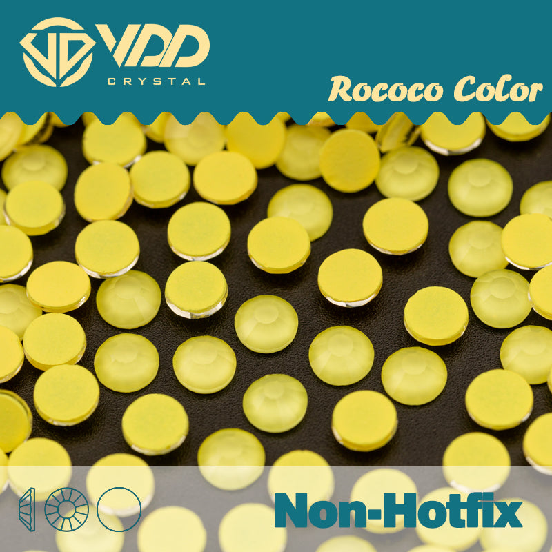 VDD 321 Rococo Lt.Yellow Ocean Series High Quality Non-hotfix Glass Crystal Rhinestones Flatback Strass Stones