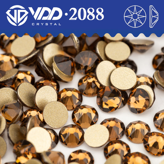 VDD 008 Smoked Topaz SS16-SS30 High Quality AAAAA 2088 8 Big 8 Small Rhinestone Flatback Glitter Stone Crafts Nail Art Accessories