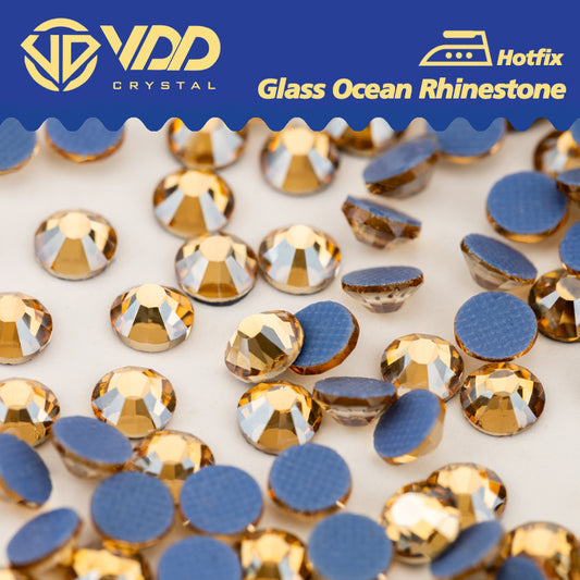 VDD 058 Golden Shadow Ocean Series High Quality  Hot-Fix Glass Crystal Rhinestones Flatback Strass Stones