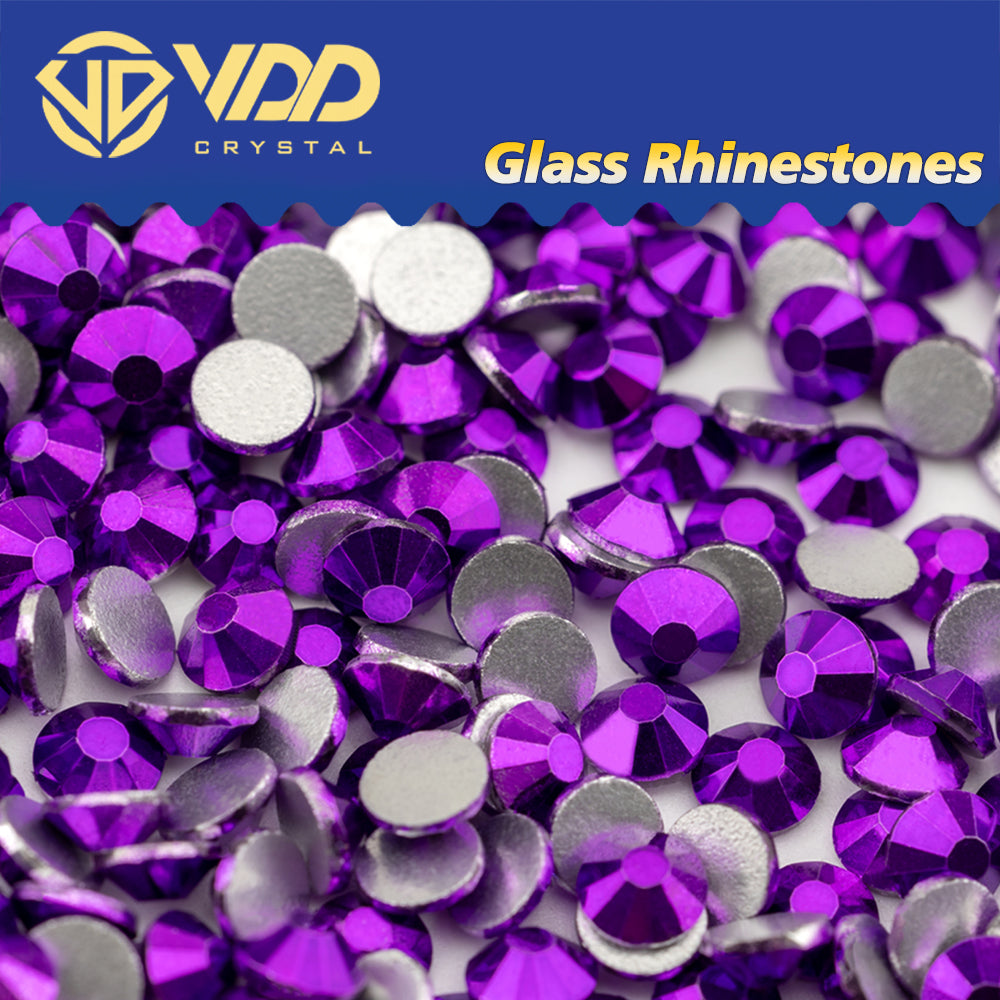 VDD 182 Metallic Grape  Ocean Series High Quality Non-hotfix Glass Crystal Rhinestones Flatback Strass Stones