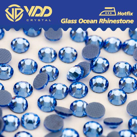 VDD 028 Lt.Sapphire  Ocean Series High Quality  Hot-Fix Glass Crystal Rhinestones Flatback Strass Stones