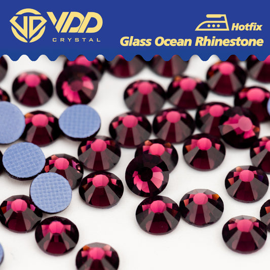 VDD 033 Amethyst Ocean Series High Quality  Hot-Fix Glass Crystal Rhinestones Flatback Strass Stones