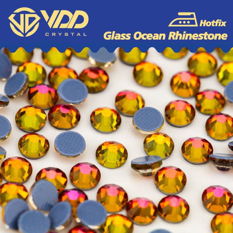 VDD 062 Volcano Ocean Series High Quality  Hot-Fix Glass Crystal Rhinestones Flatback Strass Stones