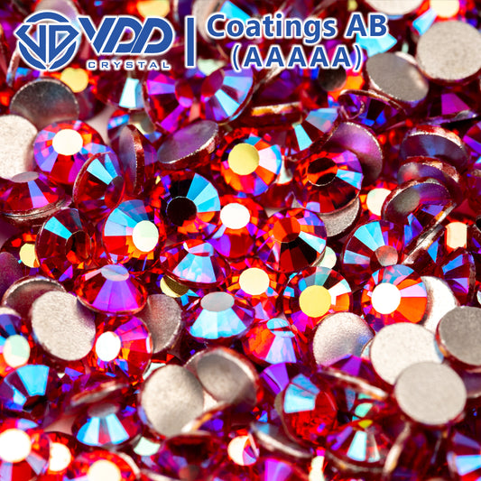 VDD  072 Siam AB  Ocean Series High Quality Non-hotfix Glass Crystal Rhinestones Flatback Strass Stones