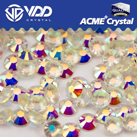 VDD 057 Transparent AB  ACME+Series AAAAA Top Quality Hot-Fix Glass Crystal Rhinestones Flatback Strass Stones