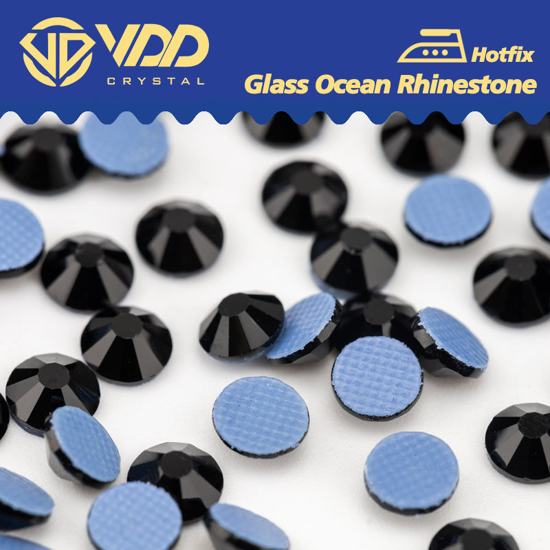 VDD 002 Jet Ocean Series High Quality  Hot-Fix Glass Crystal Rhinestones Flatback Strass Stones