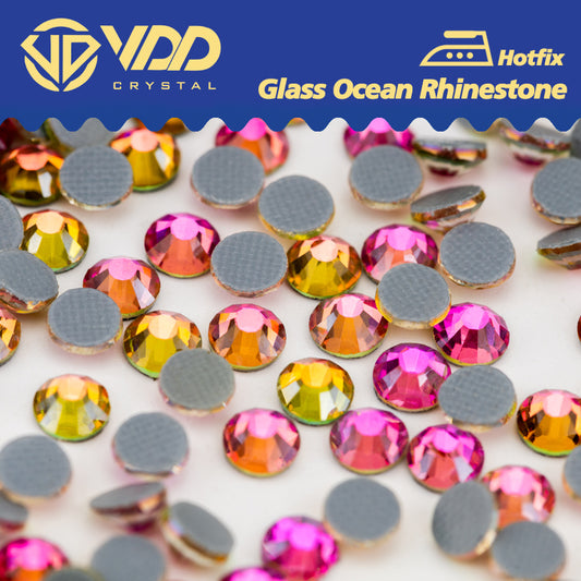 VDD 038 Rose Flare Ocean Series High Quality  Hot-Fix Glass Crystal Rhinestones Flatback Strass Stones