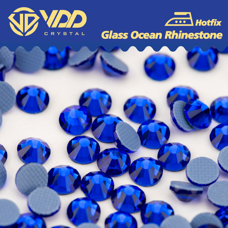 VDD 030 Sapphire Ocean Series High Quality  Hot-Fix Glass Crystal Rhinestones Flatback Strass Stones