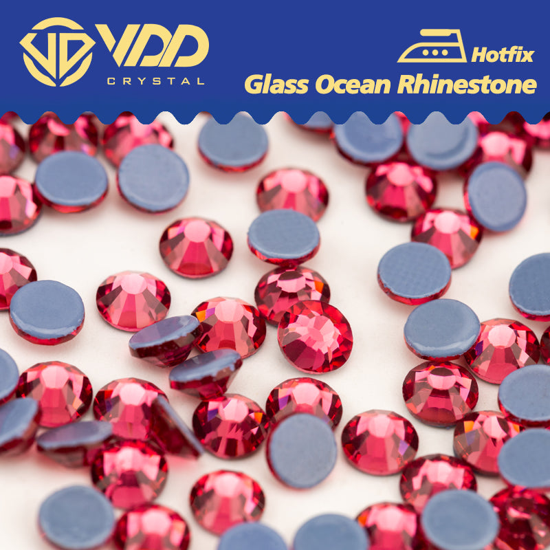 VDD 041  Rose Ocean Series High Quality  Hot-Fix Glass Crystal Rhinestones Flatback Strass Stones