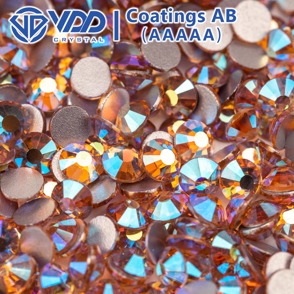 VDD 094 Light Peach AB Ocean Series High Quality Non-hotfix Glass Crystal Rhinestones Flatback Strass Stones