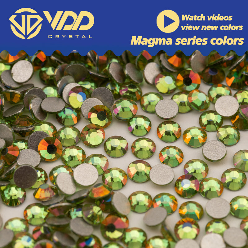 VDD 352 Magma Peridot Ocean Series High Quality Non-hotfix Glass Crystal Rhinestones Flatback Strass Stones