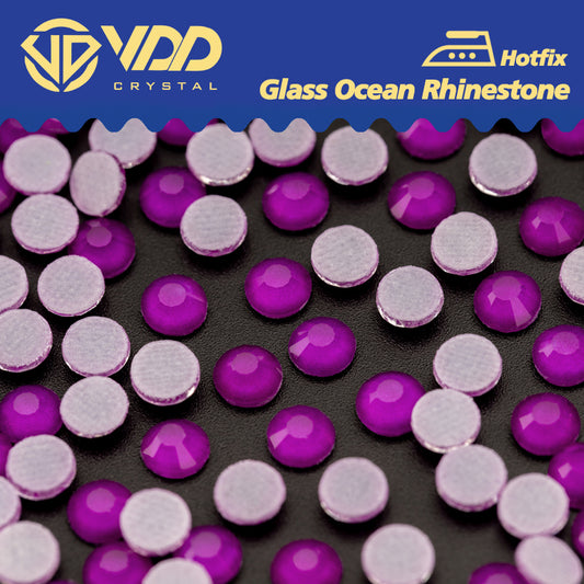 VDD 288 M Purple Ocean Series High Quality  Hot-Fix Glass Crystal Rhinestones Flatback Strass Stones