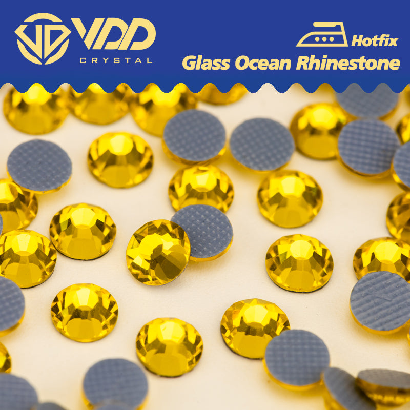 VDD 005 Citrine Ocean Series High Quality  Hot-Fix Glass Crystal Rhinestones Flatback Strass Stones