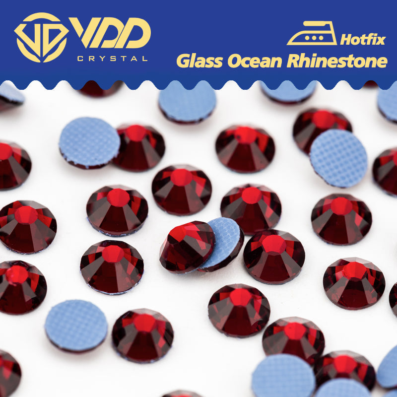 VDD 014 Garnet Ocean Series High Quality  Hot-Fix Glass Crystal Rhinestones Flatback Strass Stones