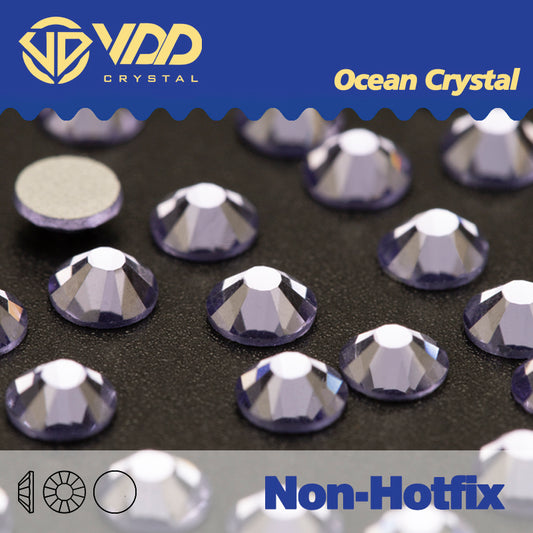 VDD 035 Tanzanite  Ocean Series High Quality Non-hotfix Glass Crystal Rhinestones Flatback Strass Stones