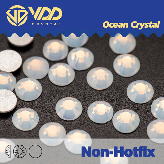 VDD 044 White Opal Ocean Series High Quality Non-hotfix Glass Crystal Rhinestones Flatback Strass Stones