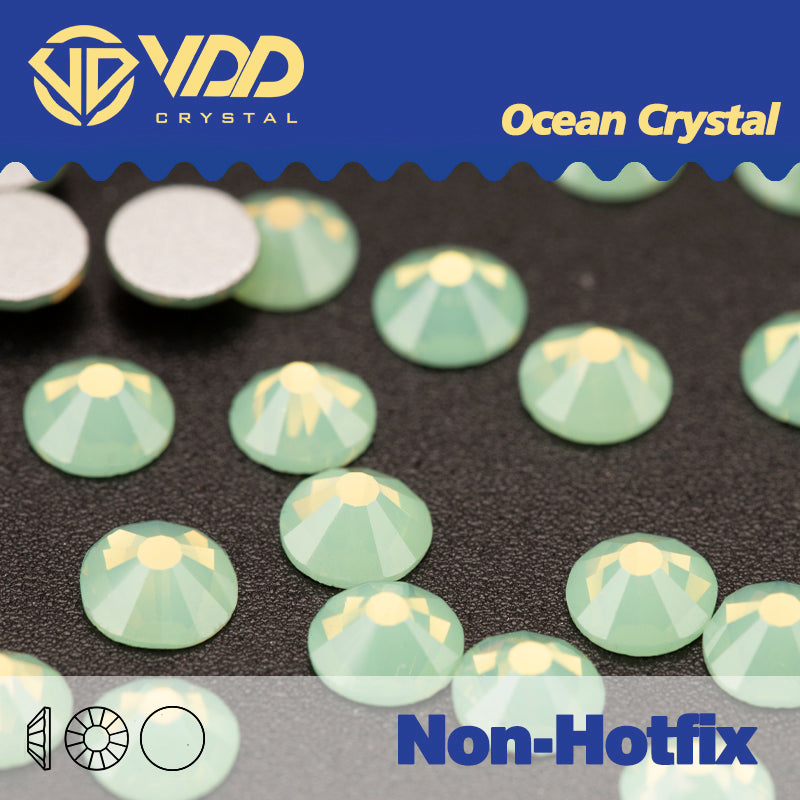 VDD 046 Green Opal  Ocean Series High Quality Non-hotfix Glass Crystal Rhinestones Flatback Strass Stones