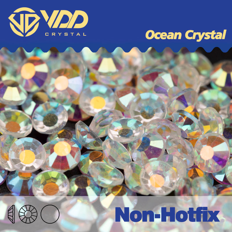 VDD 057 Transparent AB Ocean Series High Quality Non-hotfix Glass Crystal Rhinestones Flatback Strass Stones