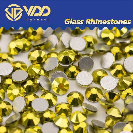 VDD 175  Metallic Citrine Ocean Series High Quality Non-hotfix Glass Crystal Rhinestones Flatback Strass Stones