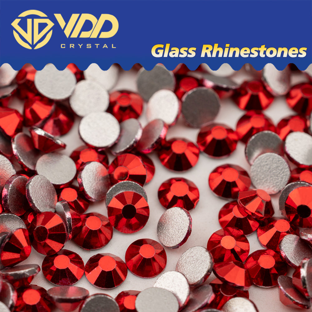 VDD 180 Metallic Siam  Ocean Series High Quality Non-hotfix Glass Crystal Rhinestones Flatback Strass Stones